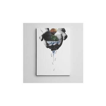 Dekolata Avuçlarımda Balıklar Mini 20x30 cm Kanvas Tablo
