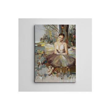 Dekolata Balerin Mini 40x60 cm Kanvas Tablo