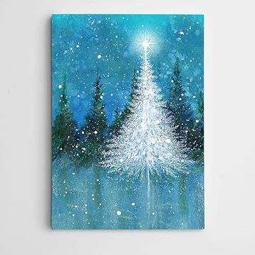 Dekolata Beyaz Ağaç 70x100 cm Kanvas Tablo