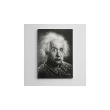Dekolata DK000976 Albert Einstein Siyah Beyaz Kanvas Tablo