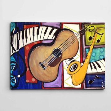 Dekolata DK001508 Müzik Modern Sanat 85x120 cm Kanvas Tablo
