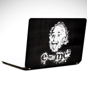 Dekolata Einstein Siyah Beyaz 25x19 cm Laptop Sticker