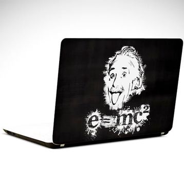 Dekolata Einstein Siyah Beyaz 34x24 cm Laptop Sticker