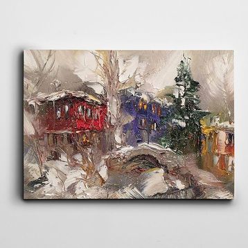 Dekolata Evler 100x140 cm Kanvas Tablo