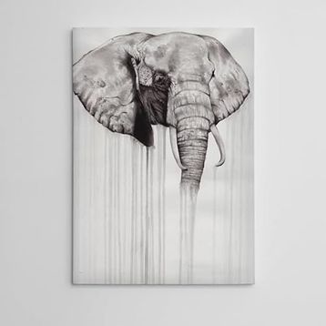 Dekolata Fil 20x30 cm Kanvas Tablo