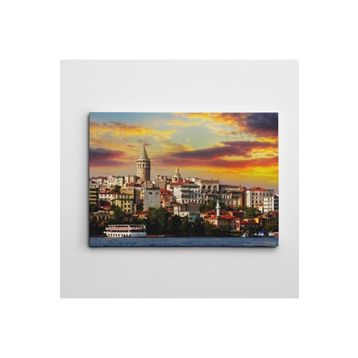 Dekolata Galata Kulesi 100x140 cm Kanvas Tablo