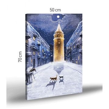 Dekolata Galata Kulesi 50x70 cm Kanvas Tablo