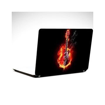Dekolata Gitar Ateş 29x24 cm Laptop Sticker