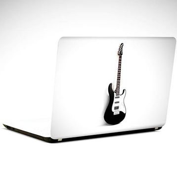 Dekolata Gitar Siyah Beyaz 34x24 cm Laptop Sticker