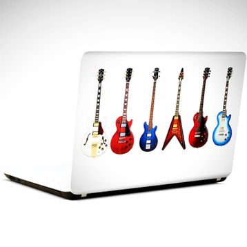 Dekolata Gitarlar 40.5x27 cm Laptop Sticker