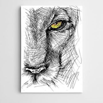 Dekolata Kaplan Modern Sanat 20x30 cm Kanvas Tablo