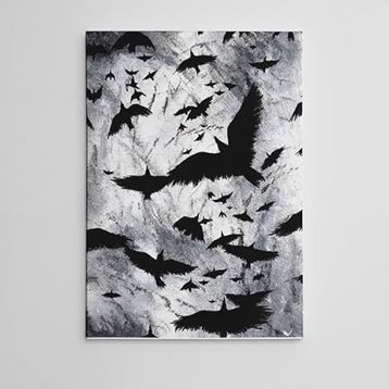 Dekolata Kargalar 40x60 cm Kanvas Tablo