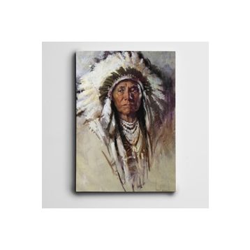 Dekolata Kızılderili 3 Mini 60x85 cm Kanvas Tablo