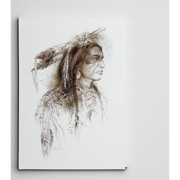 Dekolata Kızılderili Mini 20x30 cm Kanvas Tablo