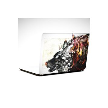 Dekolata Kurt ve Tilki 39x27 cm Laptop Sticker