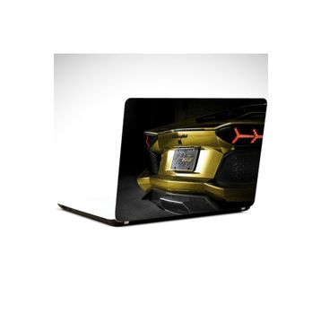 Dekolata Lamborghini Sarı 37x26 cm Laptop Sticker