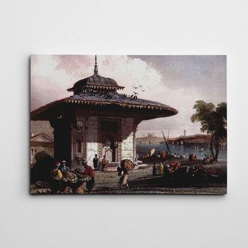 Dekolata Osmanlı Şadırvan 35x50 cm Kanvas Tablo