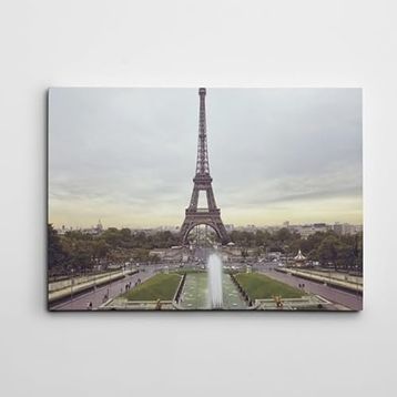 Dekolata Paris ve Eyfel 70x100 cm Kanvas Tablo