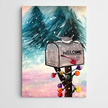Dekolata Posta Kutusu 35x50 cm Kanvas Tablo