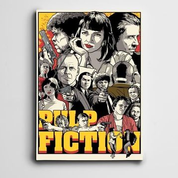 Dekolata Pulp Fiction Mini 20x30 cm Kanvas Tablo