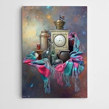 Dekolata Saat 60x85 cm Kanvas Tablo