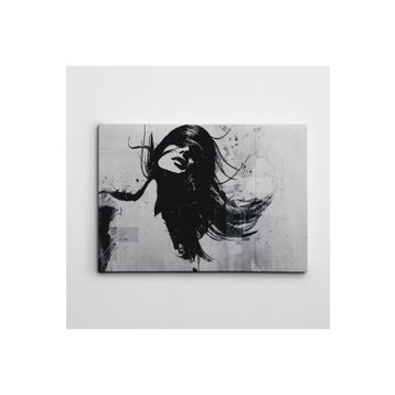 Dekolata Saçlar 60x85 cm Kanvas Tablo