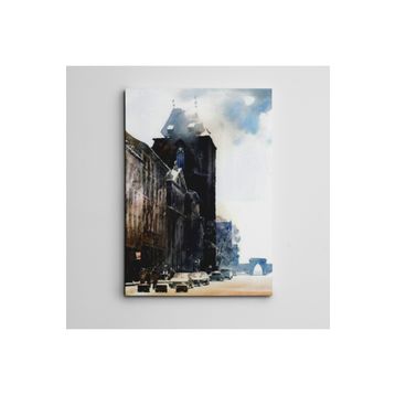 Dekolata Şehir ve Binalar Mini 85x120 cm Kanvas Tablo