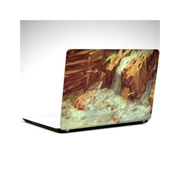 Dekolata Şelale Low Poly 34x24 cm Laptop Sticker
