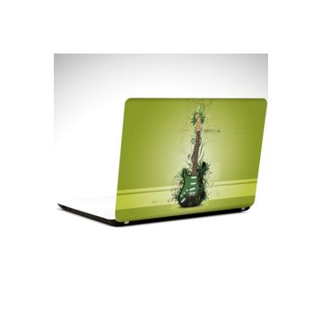 Dekolata Yeşil Gitar 38x27 cm Laptop Sticker