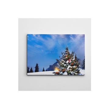 Dekolata Yılbaşı Ağacı 2 70x100 cm Kanvas Tablo