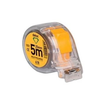 Dekor 25 mm 5 mt Şerit Metre Şeffaf