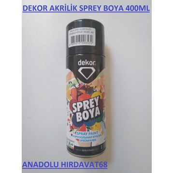 Dekor 400 ML RAL9005 Parlak Siyah Sprey Boya