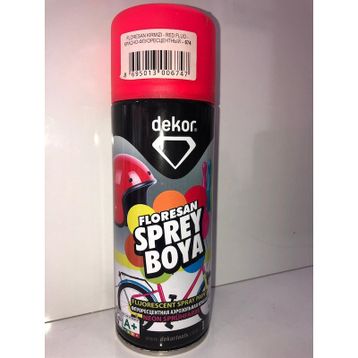 Dekor Kırmızı Floresan 400 ml Sprey Boya