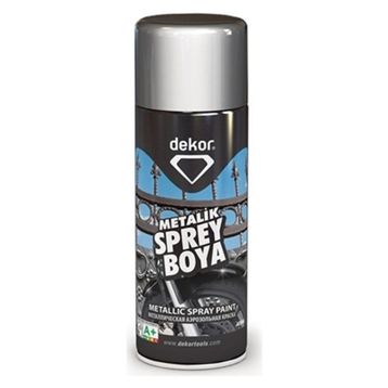 Dekor Metalik Gri 400 ml Sprey Boya