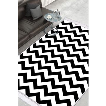 Dekoreko 1886 İnci Dijital Saçaklı Desen 1 80x120 cm Halı