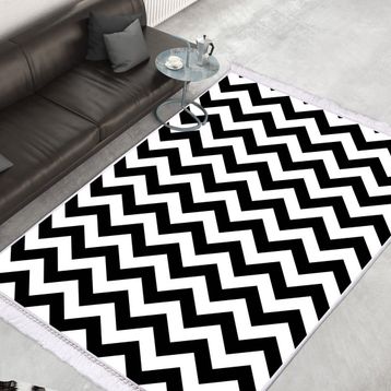 Dekoreko 1886 İnci Dijital Saçaklı Desen 1 80x120 cm Halı