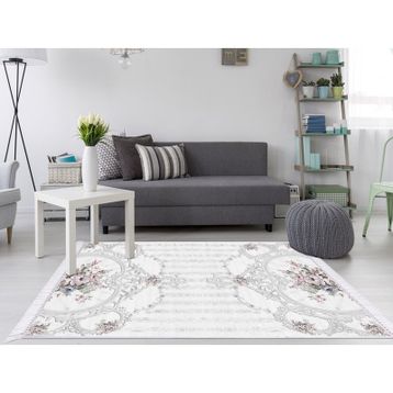 Dekoreko 2020 Desen 1 İnci Dijital Saçaklı 80x120 cm Halı