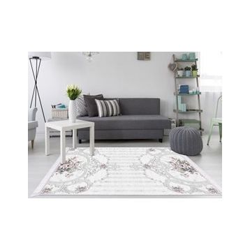 Dekoreko 2020 Desen 1 İnci Dijital Saçaklı 80x120 cm Halı