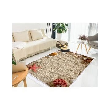 Dekoreko Dijital Saçaklı 1851 Desen 1 80x120 cm İnci Halı