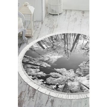 Dekoreko Dijital Saçaklı 1902 Desen 1 80x120 cm İnci Halı