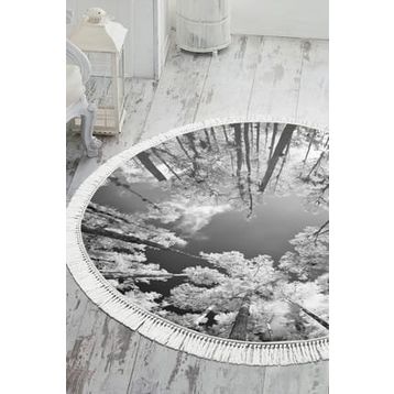Dekoreko Dijital Saçaklı 1902 Desen 1 80x120 cm İnci Halı