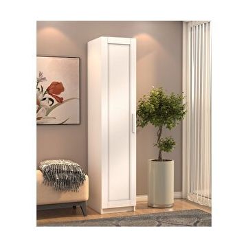 Dekorex Mnt 112 1 Kapaklı 5 Bölmeli Beyaz Dolap