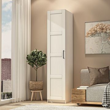 Dekorex Mnt 112 1 Kapaklı 5 Bölmeli Beyaz Dolap