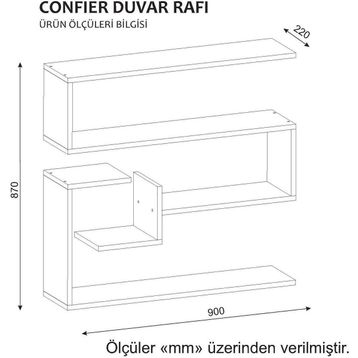 Dekorister Confier Beyaz Duvar Rafı