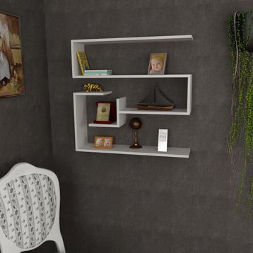 Dekorister Confier Beyaz Duvar Rafı