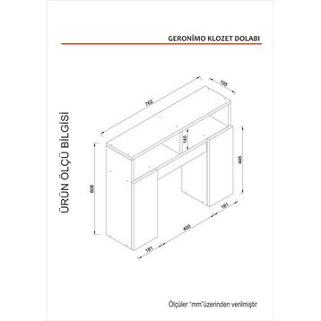 Dekorister Geronimo Beyaz Banyo Dolabı