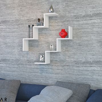 Dekorister İris Beyaz Duvar Rafı