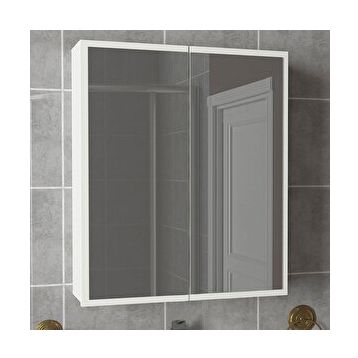 Dekorister Kayla Beyaz Banyo Üst Dolabı