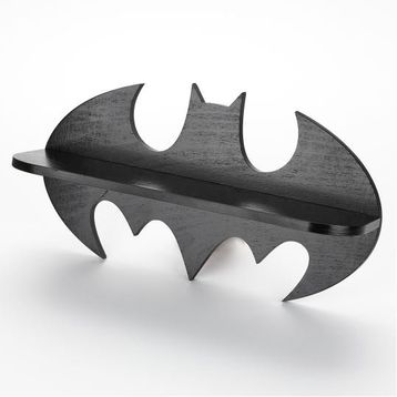 Dekorjinal Batman Ahşap Duvar Rafı