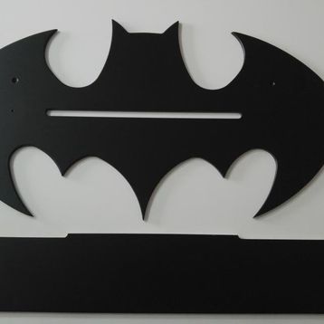 Dekorjinal Batman Ahşap Duvar Rafı